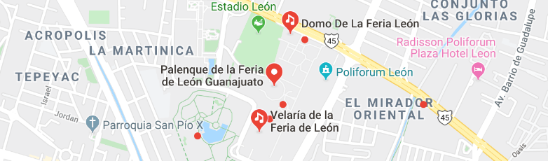 Mapa de Como llegar a Feria de Leon Mapa de Como llegar a Feria de Leon