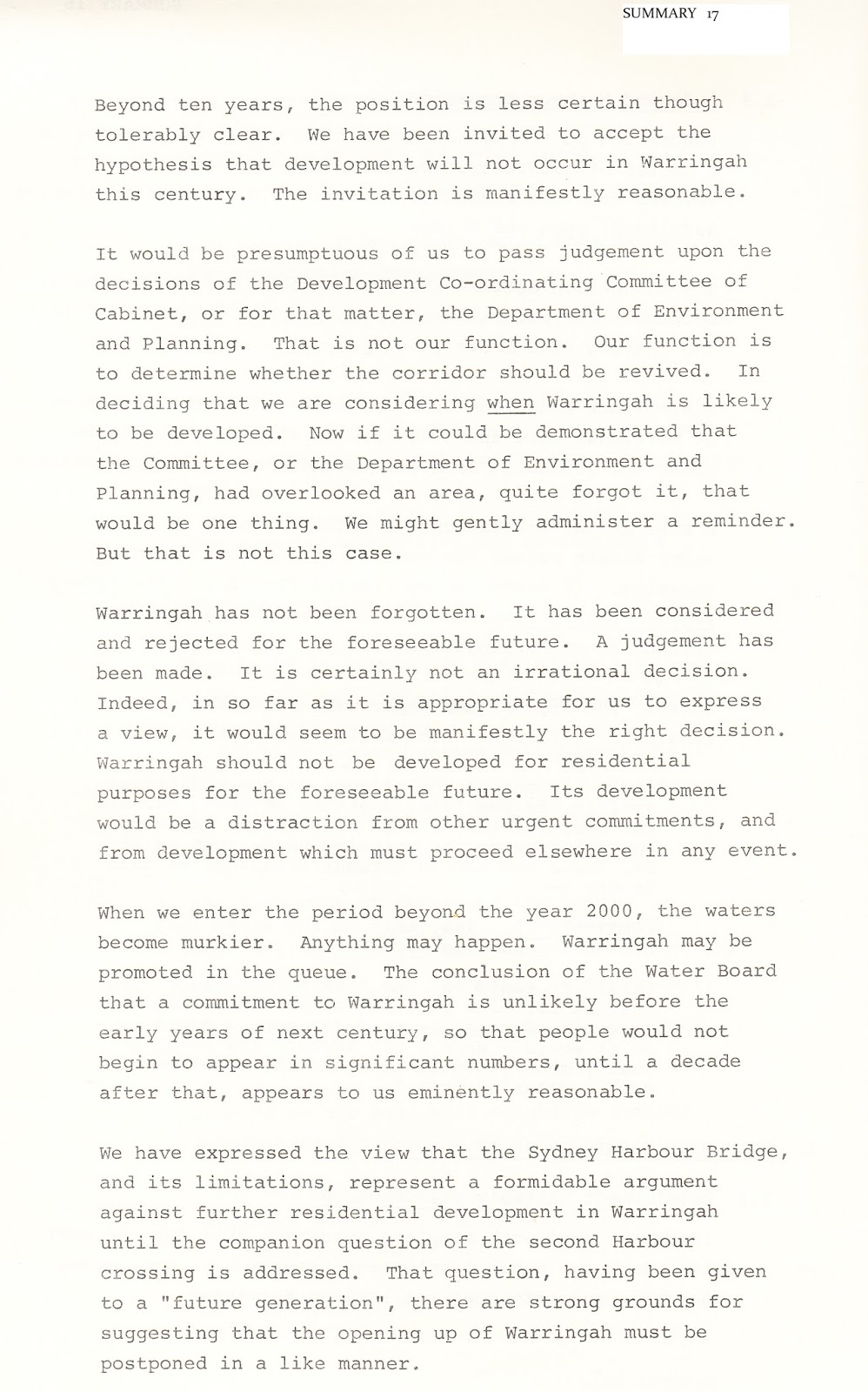 The Kirby Reports Warringah The Summary