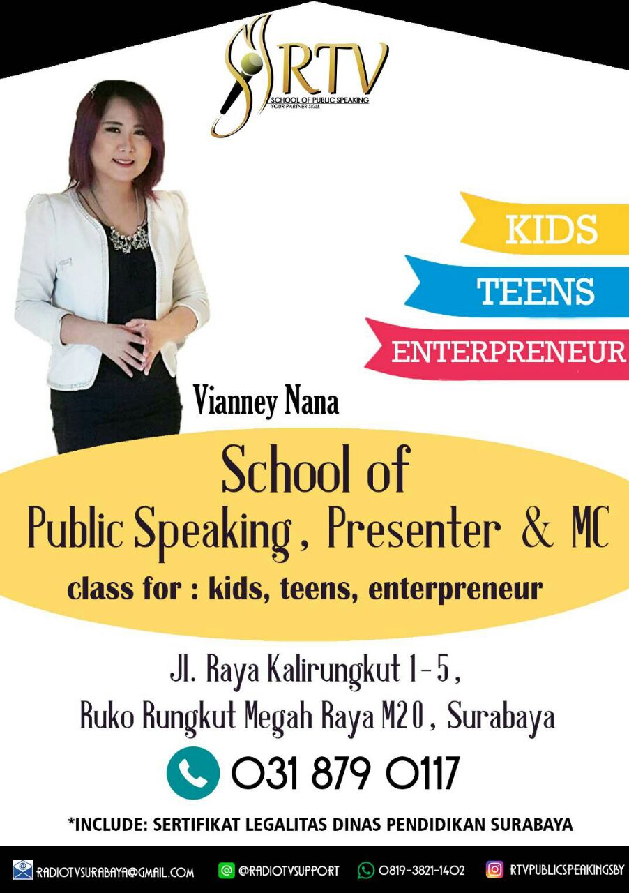 RADIO TV SCHOOL Of PUBLIC SPEAKING PENCETAK MC HITS SE SURABAYA!