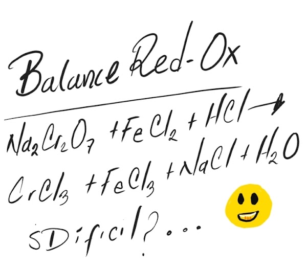 método Red-OX : Na2Cr2O7 + FeCl2 + HCl