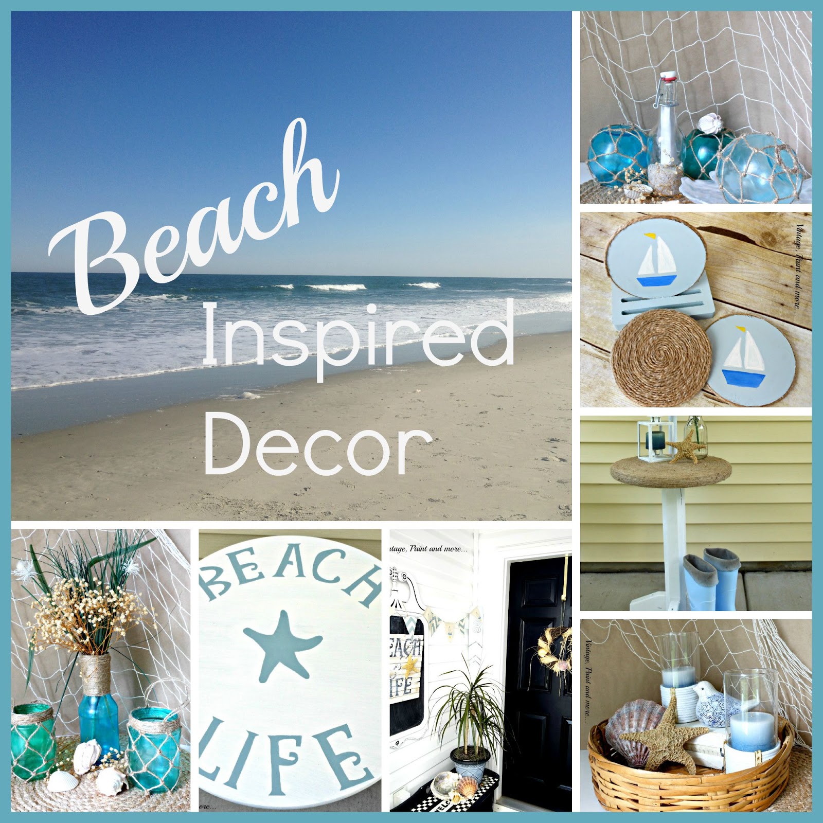 Beach Inspired Decor Vintage Paint And More Beach Inspired Decor Collage