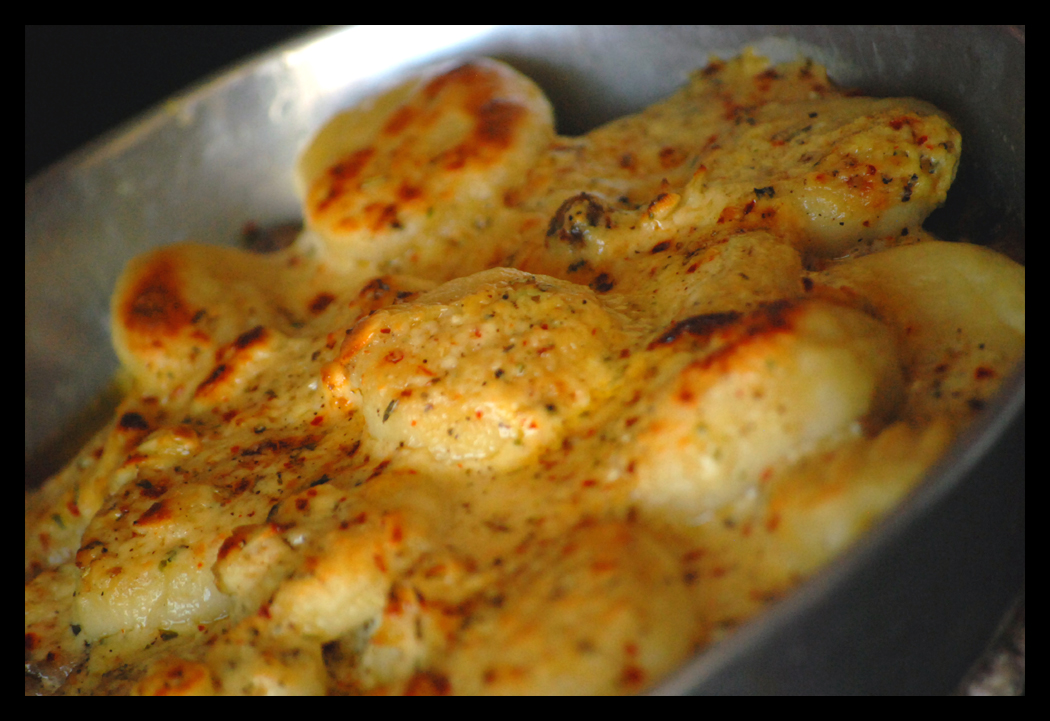 Roz Ka Khana Gnocchi with Cream Cheese Sauce