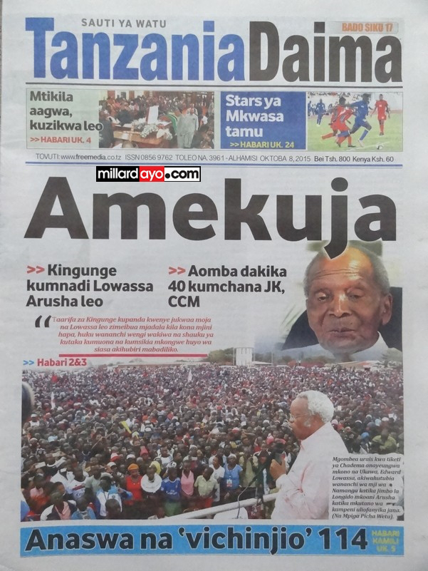 Kingunge Kumnadi Lowassa Leo Arusha..Aomba Dakika 40 za Kumchana Chana Kikwete na CCM