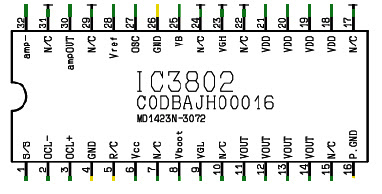 Hình 47 - Sơ đồ chân của IC - MD1423