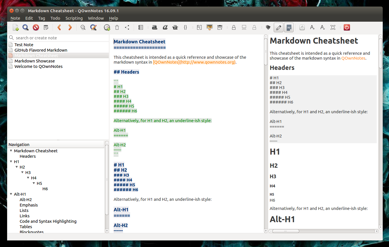 QOwnNotes Is A Note Taking And Todo List App Integrates ownCloud ~ Web Ubuntu Linux blog