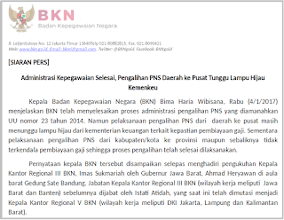 Administrasi Kepegawaian Selesai, Pengalihan PNS Daerah ke Pusat Tunggu Lampu Hijau Kemenkeu