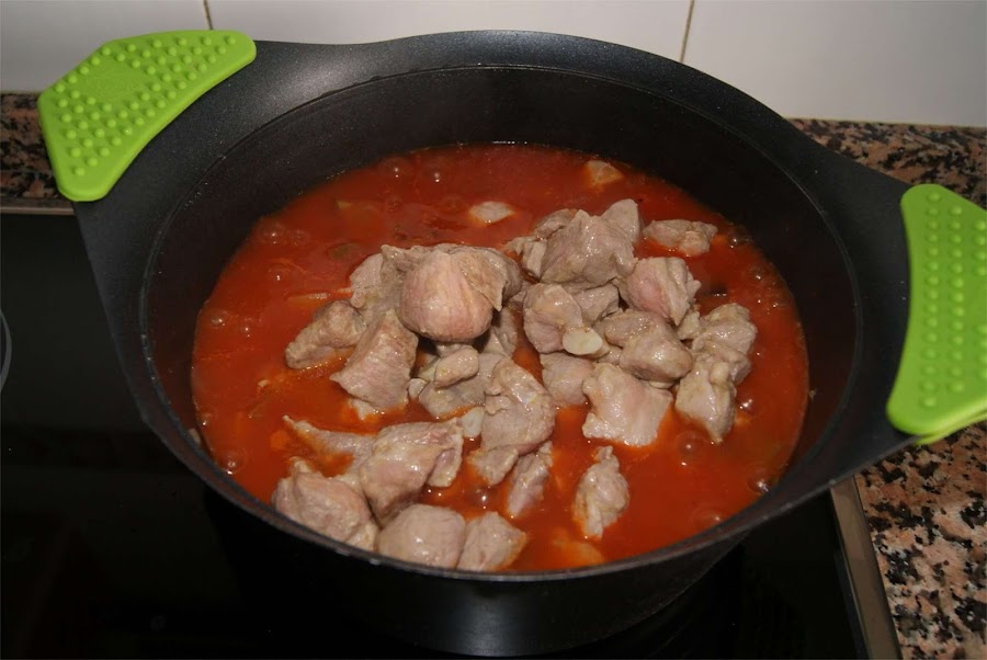 pisto con carne paso 5