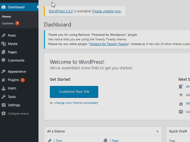 Remove Footer Credit setting Remove Footer Credit setting