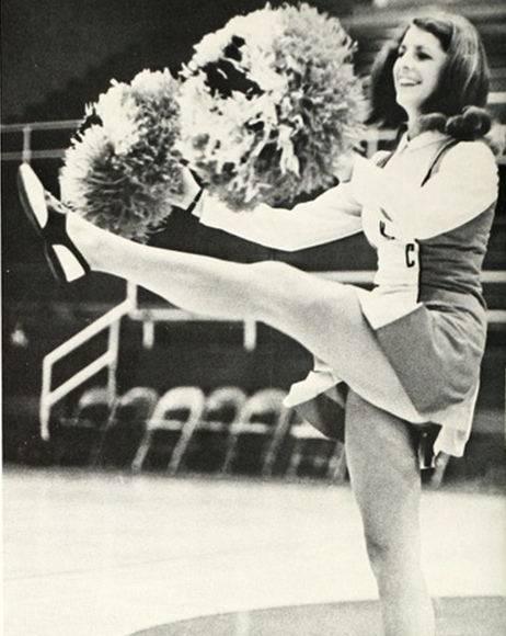 B&W Photographs of Cheerleaders in 1960s - 70s ~ vintage 
