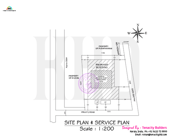 Site plan drawing