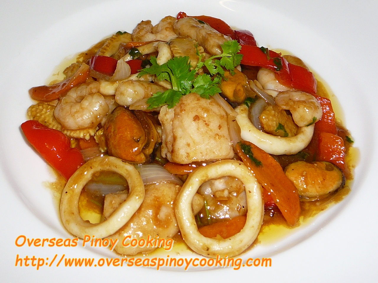 Mix Seafood Strifry with Oyster Sauce