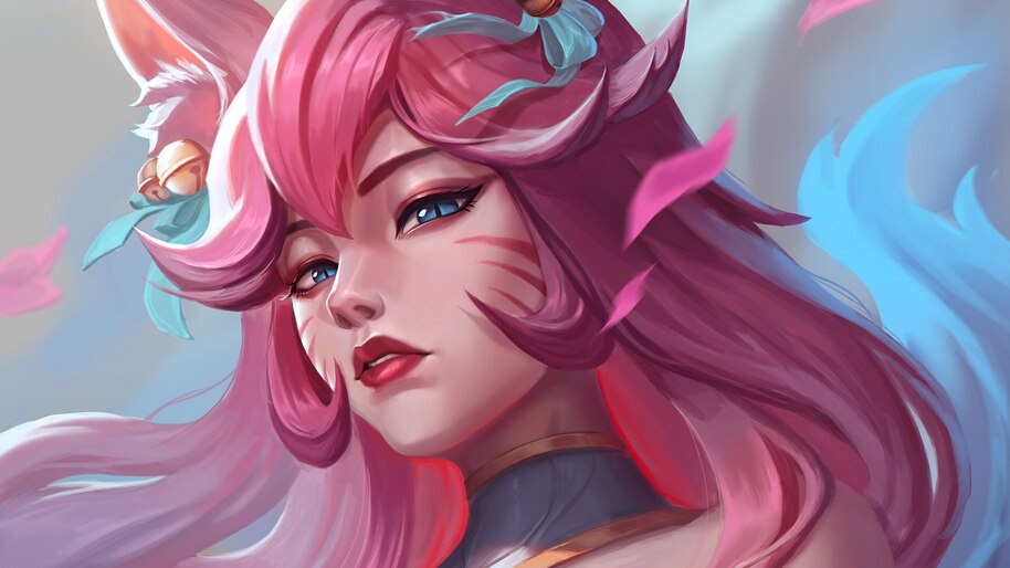 Ahri, Spirit Blossom, Art, LoL, 4K, #7.2285
