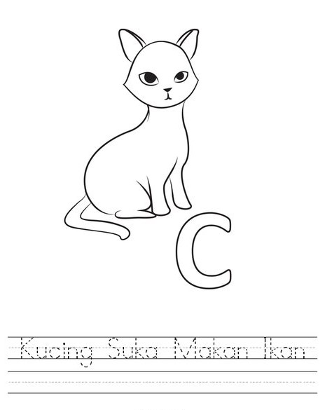 Gambar Kartun Kucing Makan Ikan - Koleksi Gambar HD