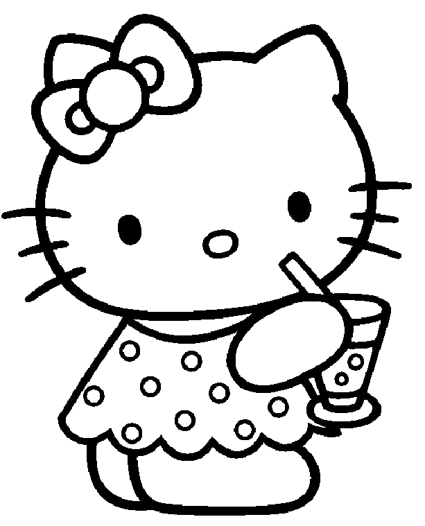 a coloring pages of hello kitty - photo #29