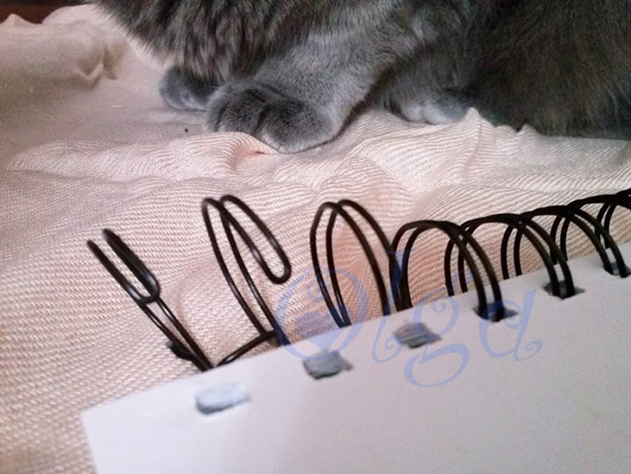 decorar libreta de espiral muelle alambre con bolsa de papel carton