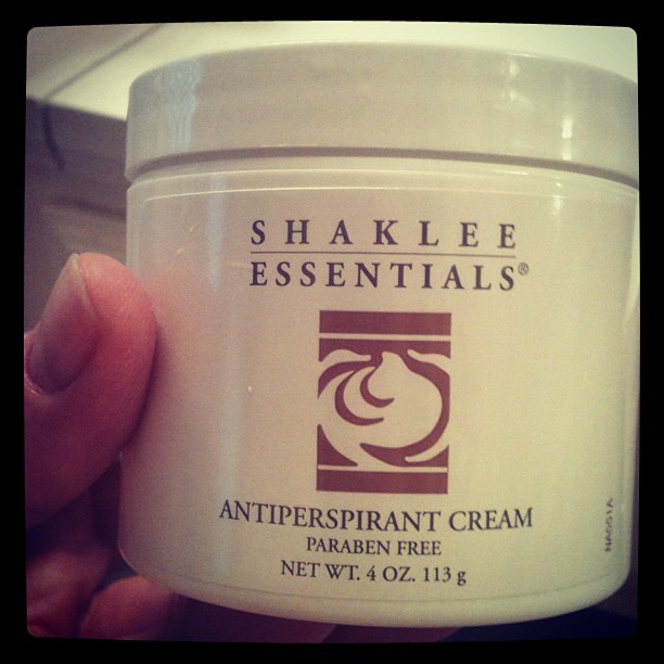 Adoring the Simple Shaklee Essentials Antiperspirant Cream.