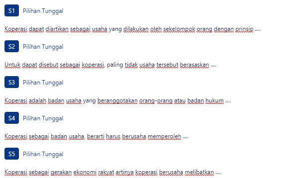 Contoh Soal Badan Usaha Koperasi | ezy blog