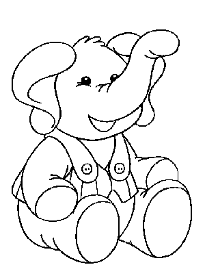 Dibujos Para Colorear: Dibujo Para Colorear Elefante