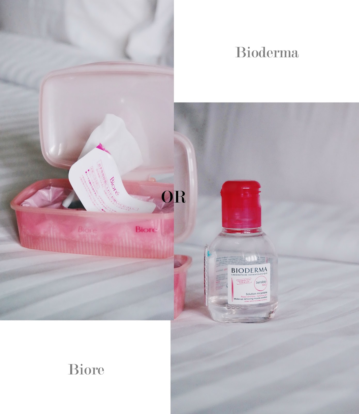 Bioderma Sensibio H2O Makeup Remover Solution vs Biore Makeup Remover