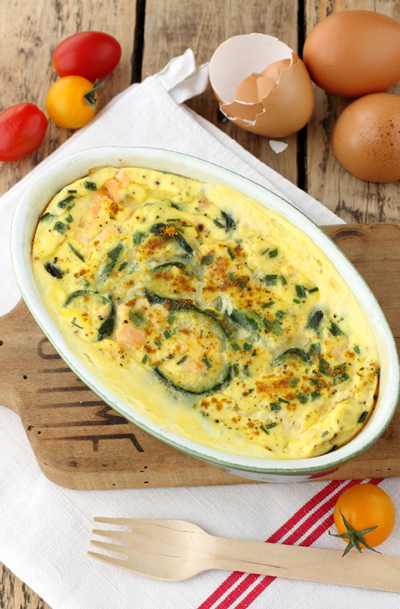 Flan au Saumon et à la Courgette