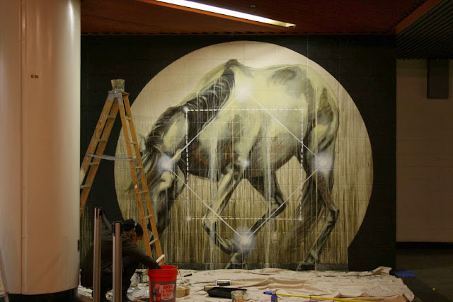 New Indoor Piece By South African Artist Faith47 For The Aqueduct Murals in Queens. 3