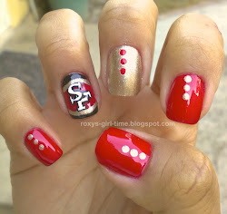 49ers nail roxy nails sf notd came especially letters think hard well hand