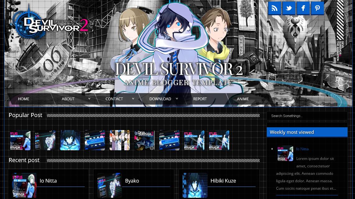 Devil Survivor 2 Blogger Template