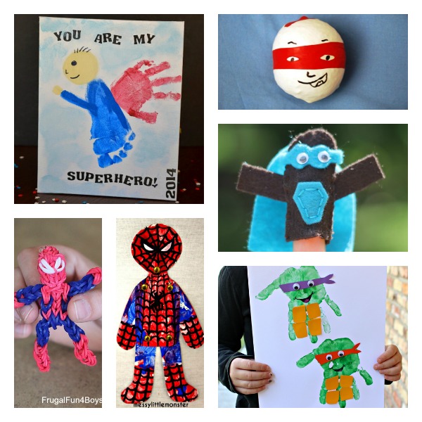 Superhero activity ideas for kids: costumes, activities, crafts, food (spiderman, batman, teenage mutant ninja turtles)