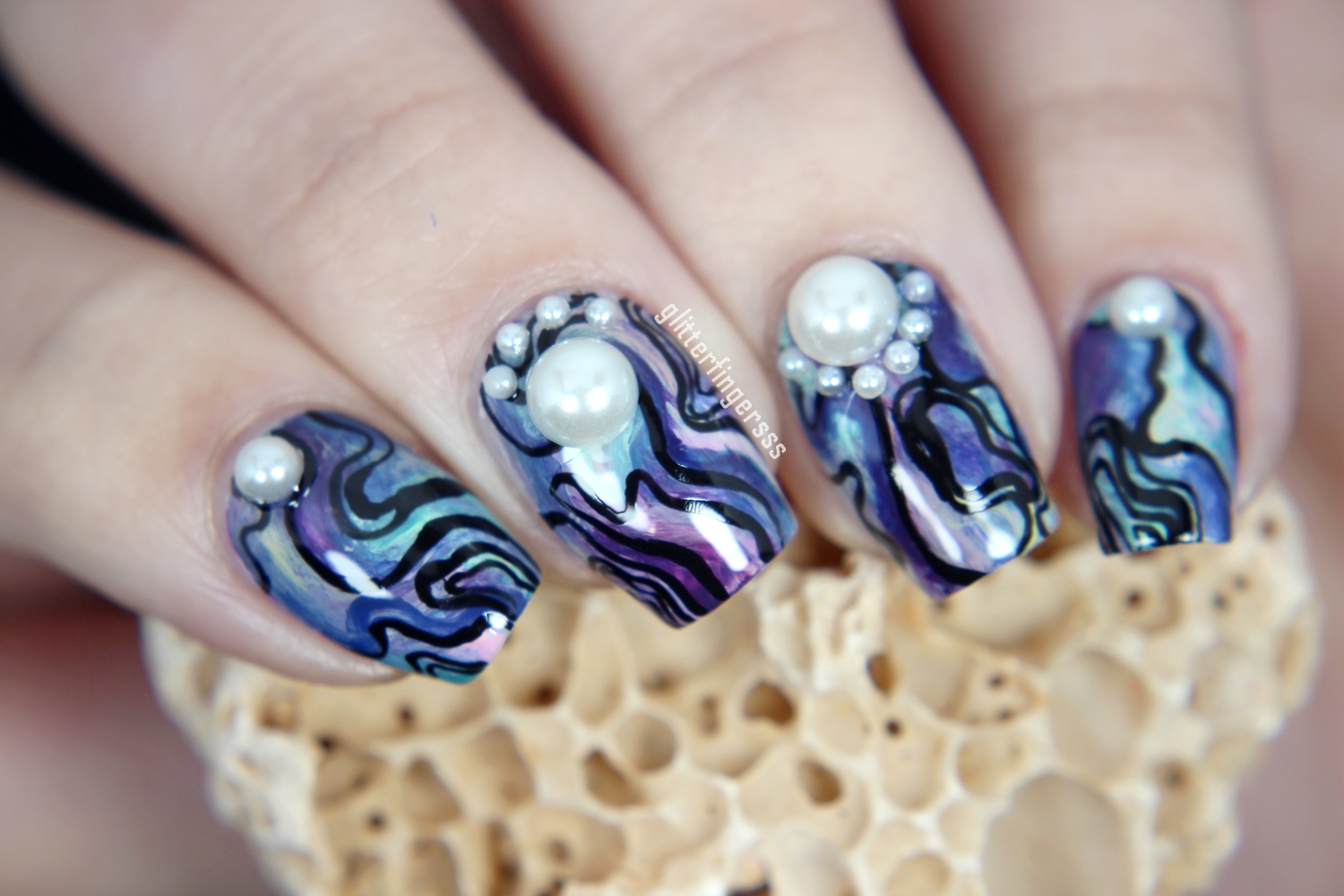 2. Nail Art with Shell Pieces - wide 1