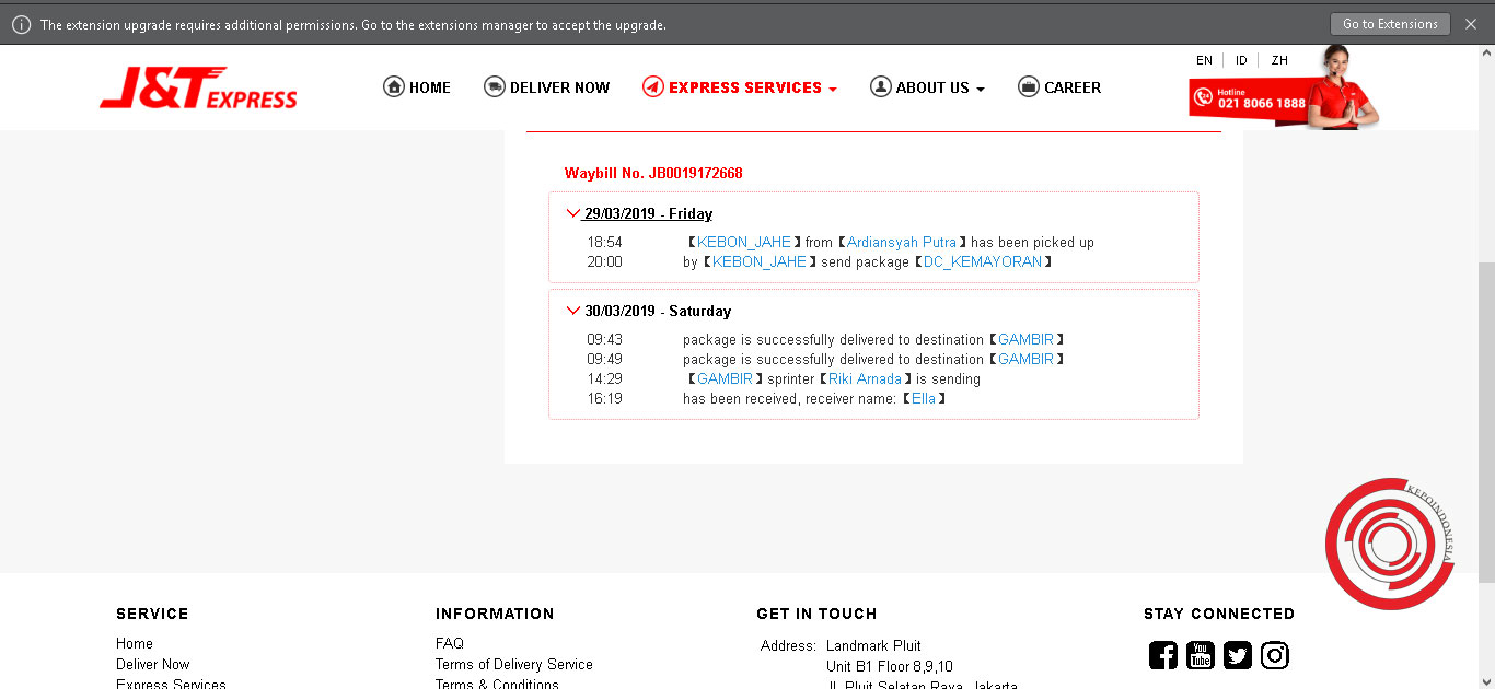 Paket J Amp T Belum Sampai Begini Cara Cek Resi J Amp T Express