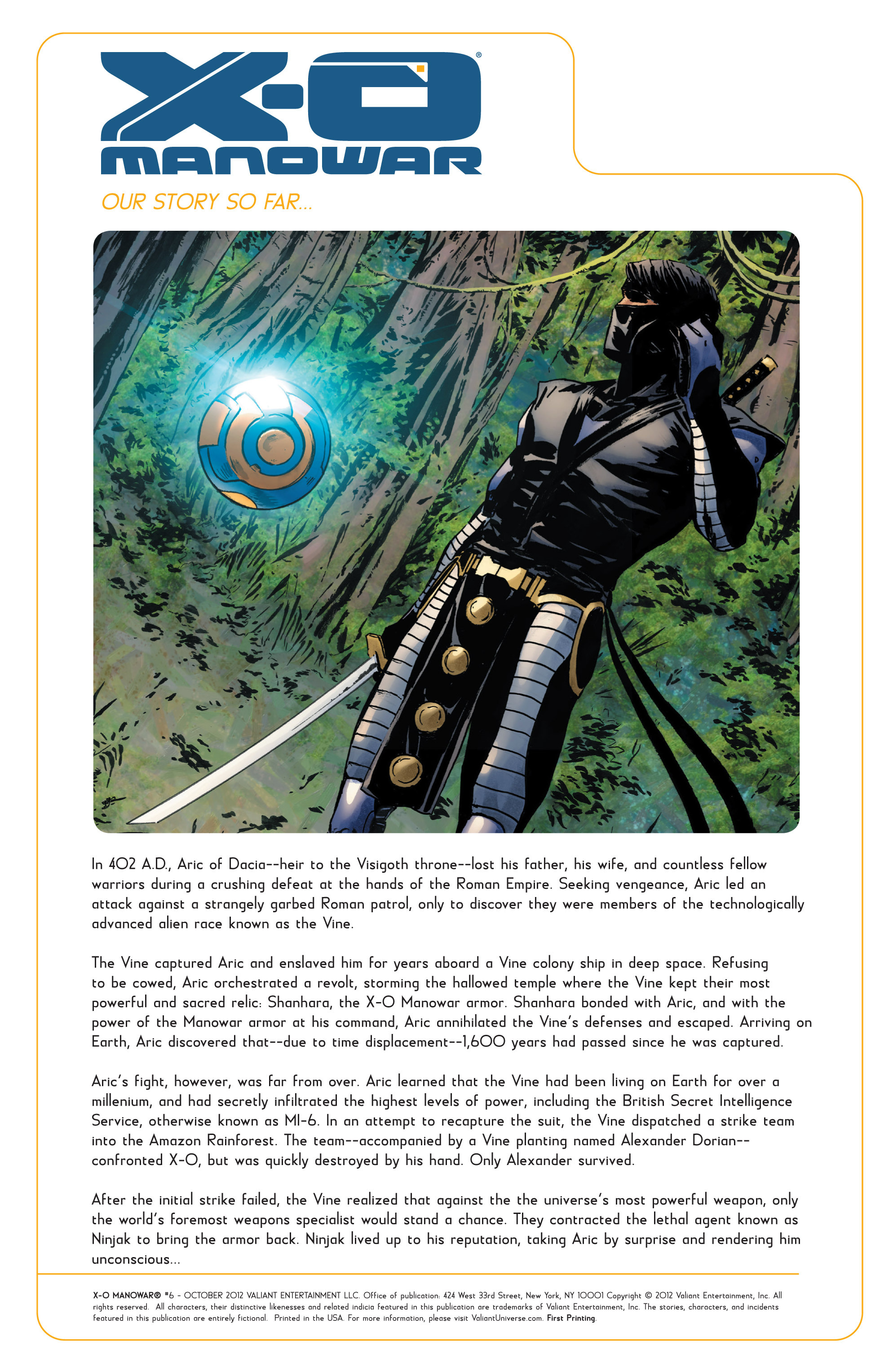 Read online X-O Manowar (2012) comic -  Issue #6 - 2
