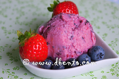 resep frozen yoghurt bluberry