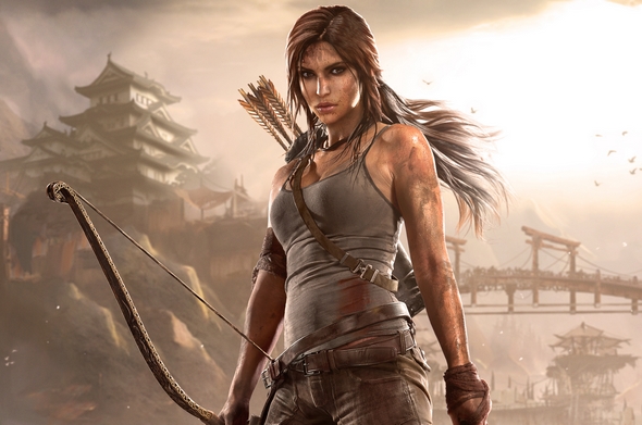 Lara Croft em apuros nas cenas de ação de Tomb Raider: A Origem