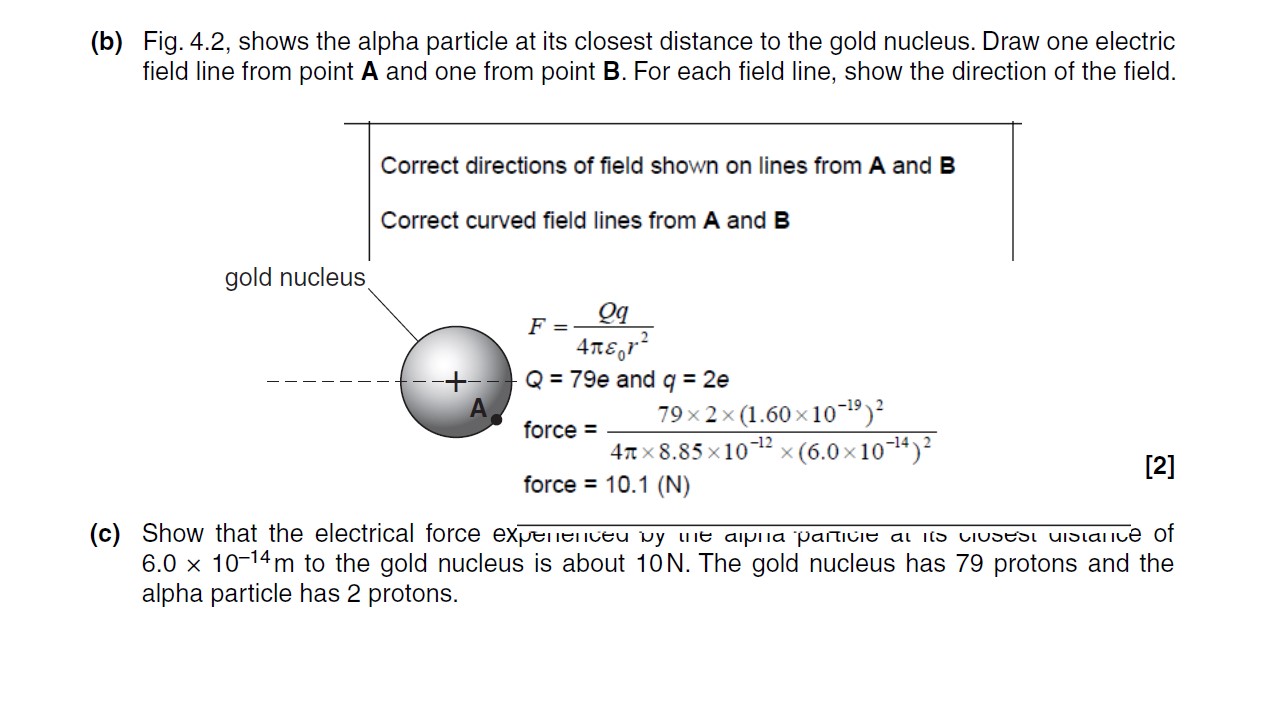 Electric Fields Exam Questions