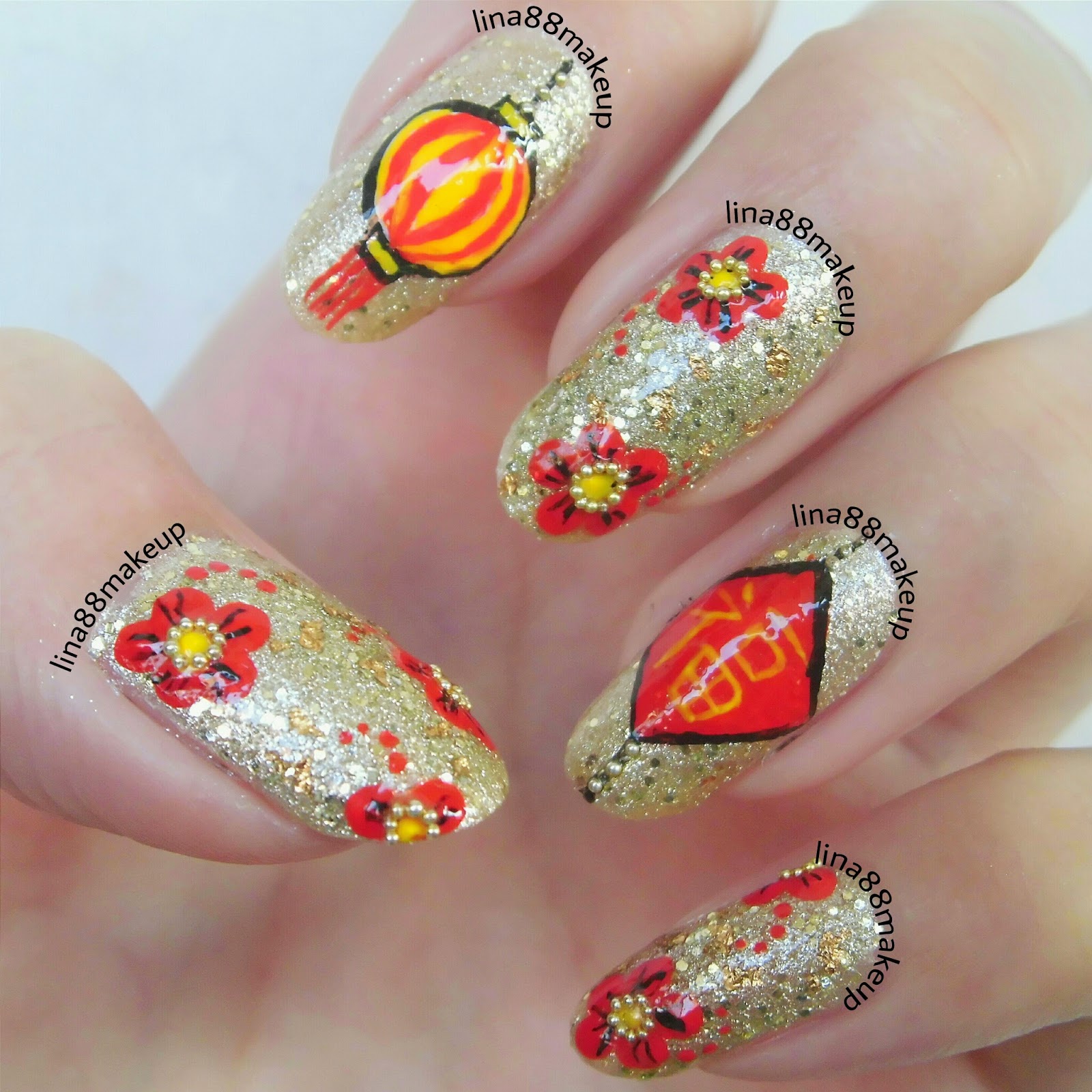 ceriwis sana sini soal cewek Kreasi Nail Art Imlek/Chinese New Year