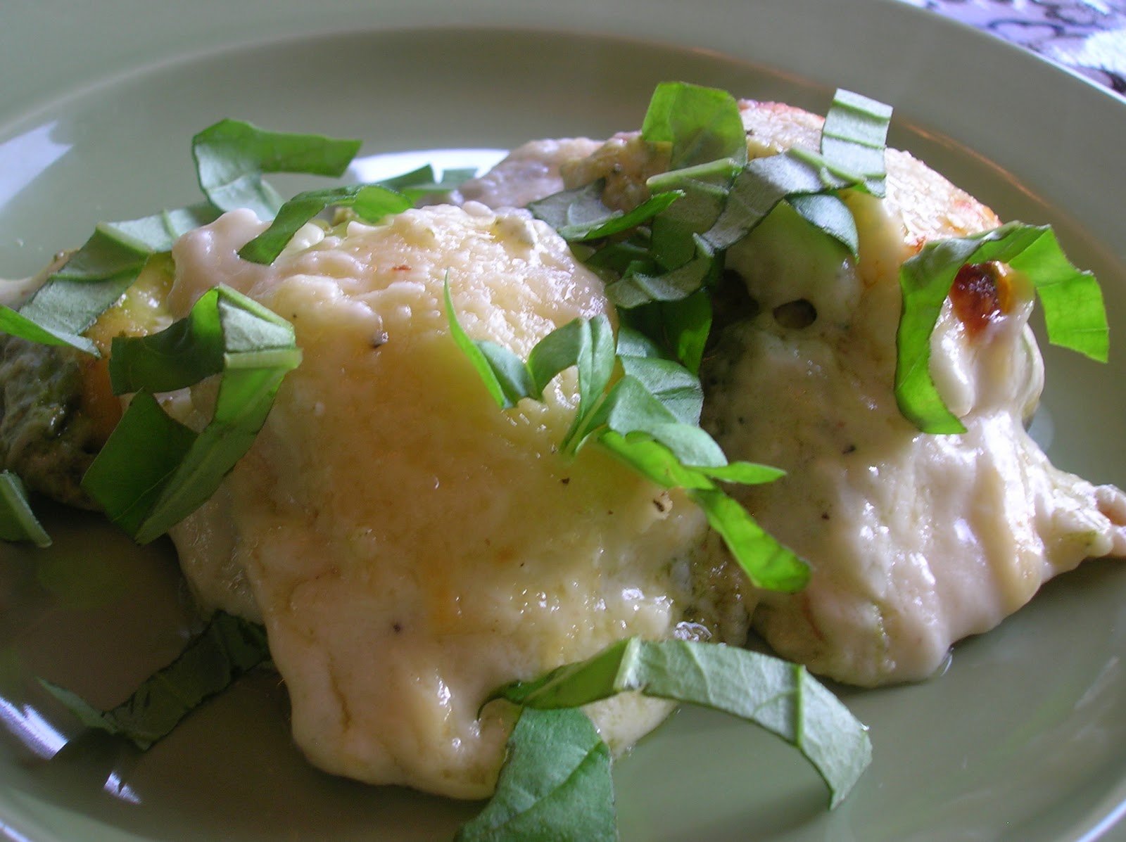 Rindy Mae Pesto Ravioli With Alfredo Sauce