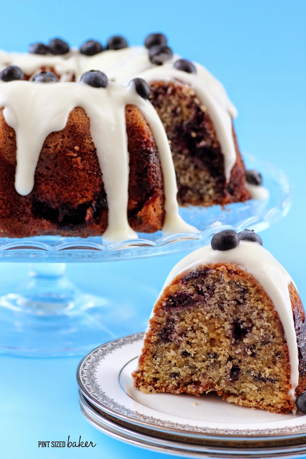 Blueberry Marble Cake 4 Every slice of this bundt cake is different with all the blueberry marbling inside!