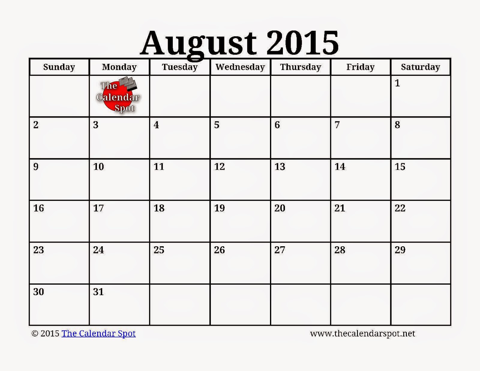 Free Printable Calendar 2019: Free Printable Calendar August