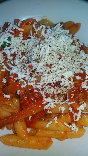 penne ai  carciofi  con ricotta salata