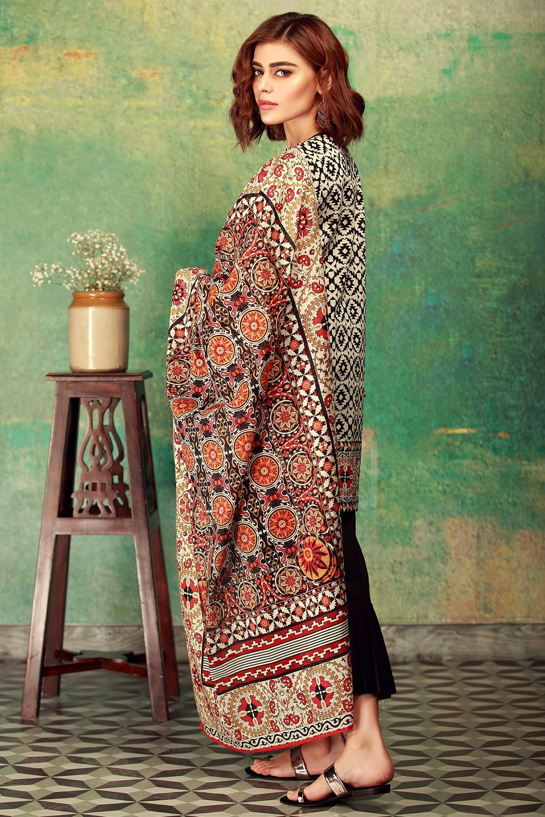 Khaadi Unstitched 3 Piece Mid Summer Collection 2017 A17517BLACK with