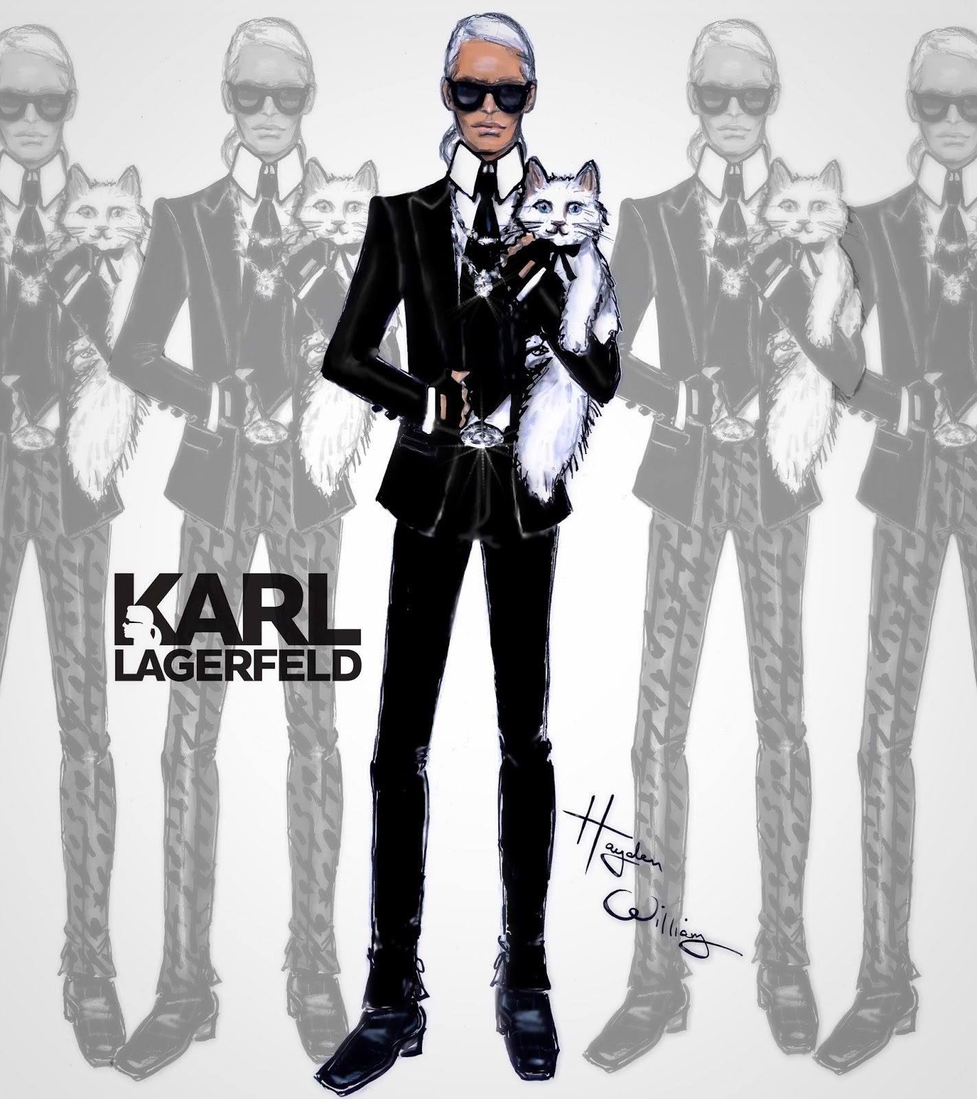 Lagerfeld эскиз одежды