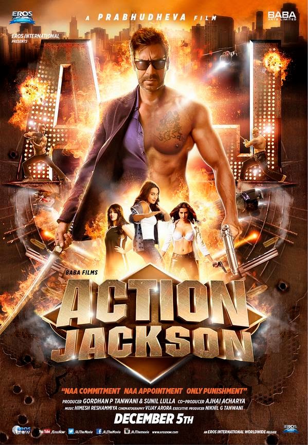 Action Jackson First Poster Feat Ajay Devgan Sonakshibollymoviereviewz
