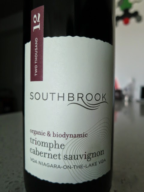 Wine Label of 2012 Southbrook Triomphe Cabernet Sauvignon from VQA Niagara-on-the-Lake, Ontario, Canada