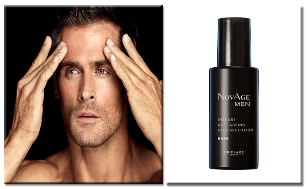 ORIFLAME NovAge Men Intense AntiAgeing Face Gel Lotion Garda Remaja