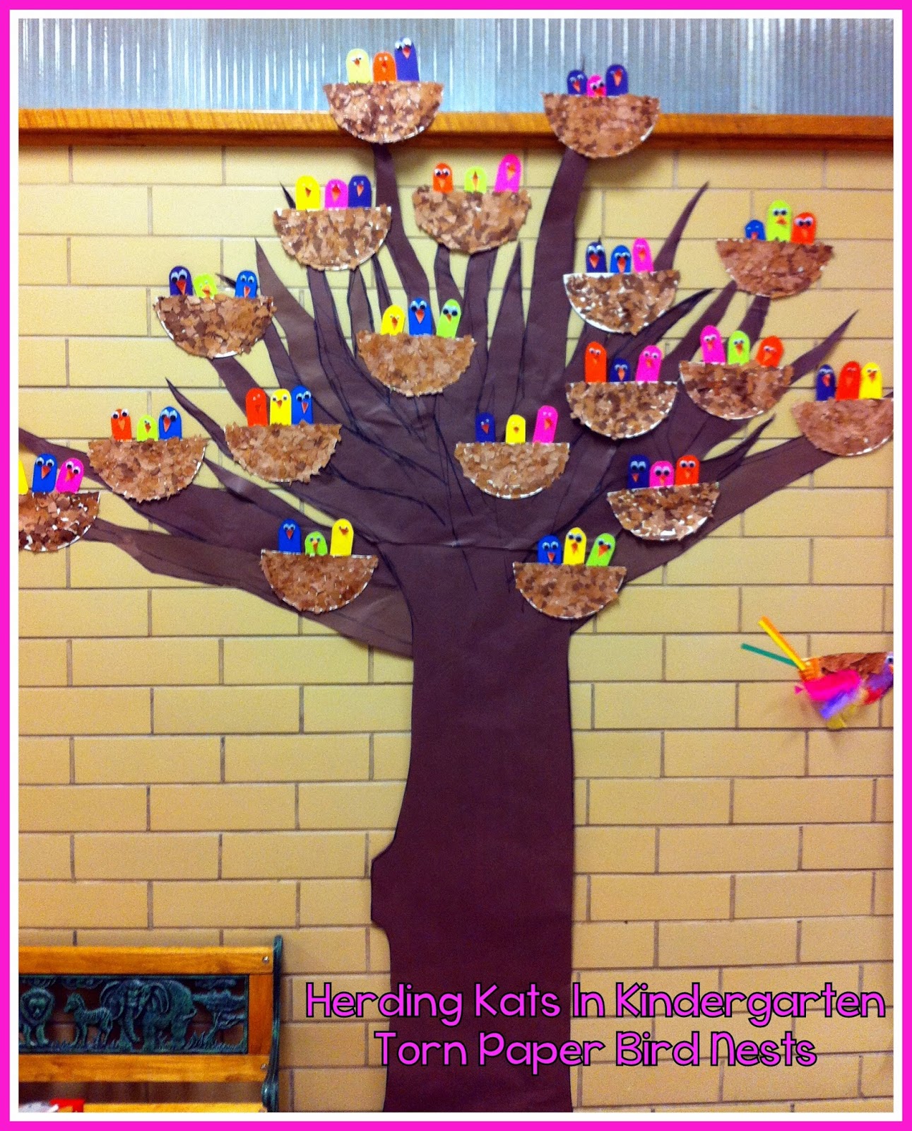 Herding Kats in Kindergarten Spring Crafts Bulletin Board