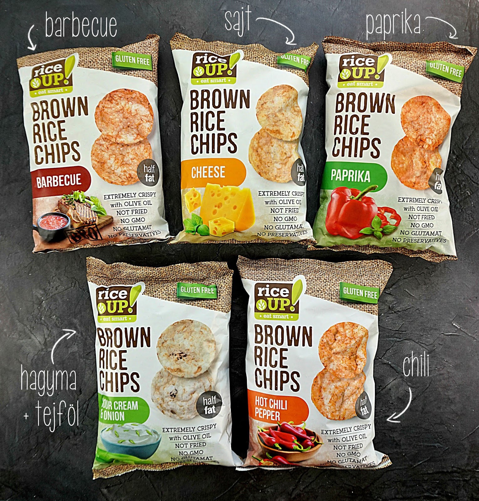 Rice Up! gluténmentes barnarizs chipsek Gluténmentes élet