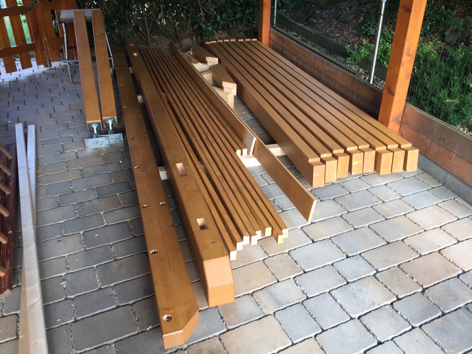 Unser Bautagebuch Dachbalken Garage