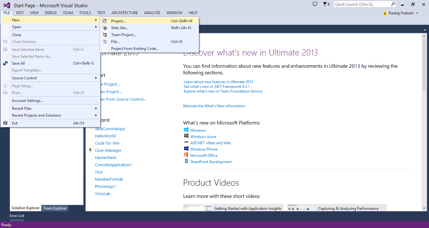 Codeforwin: Introduction to Visual Studio and creating console applications
