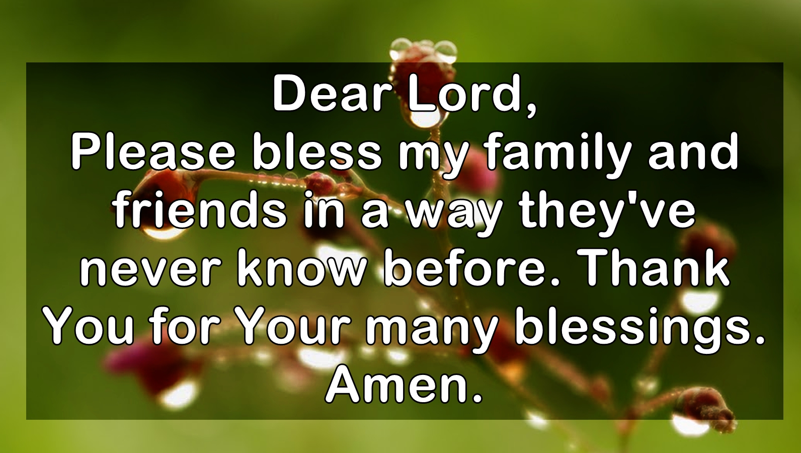 Lord, let Your Blessings be upon us!