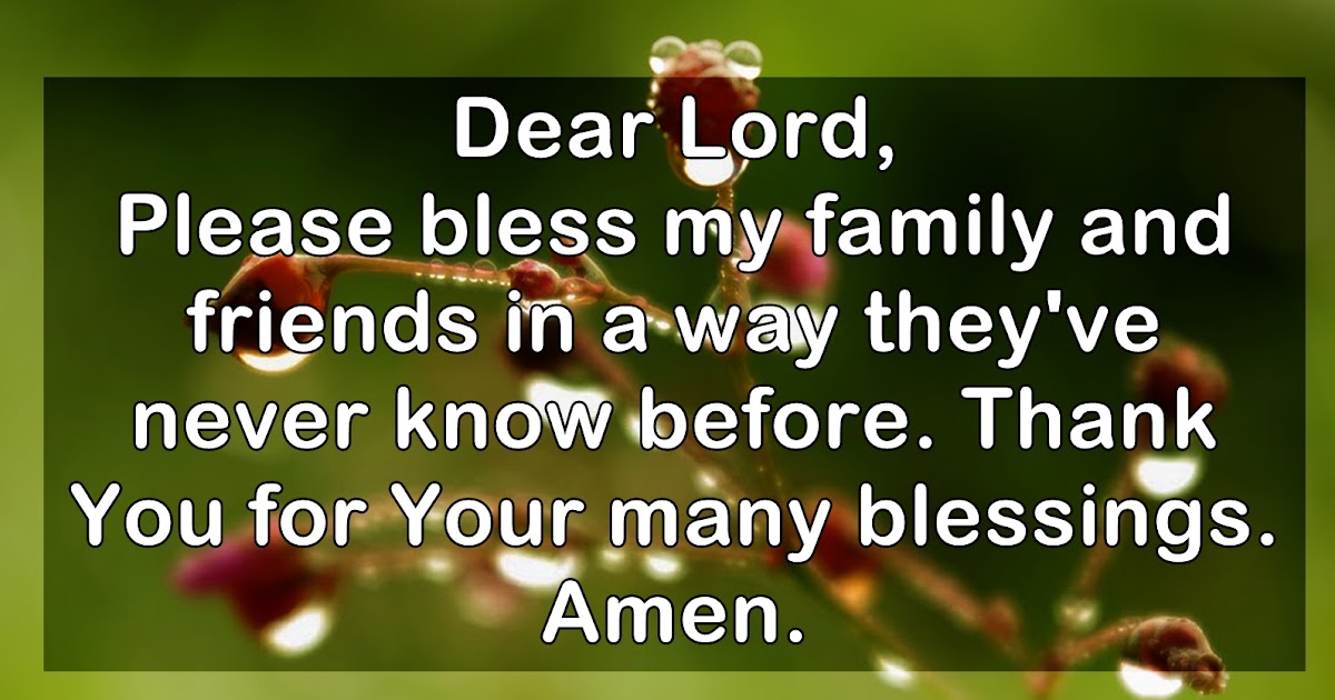 Lord, let Your Blessings be upon us!
